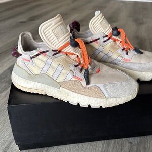 Adidas Beige and Orange Sneakers